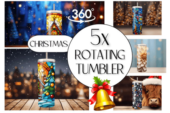 Dynamic Rotating Tumbler Mockups for Canva