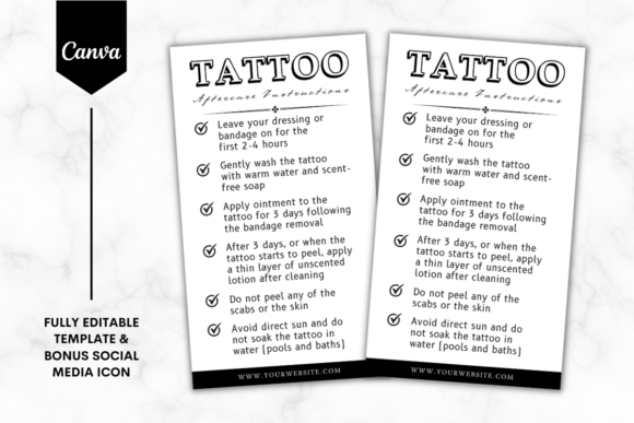 Elevate Your Studio: A Guide to Tattoo Aftercare Cards