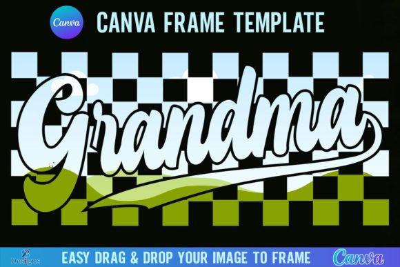 Grandma Checkered Canva Frame: A Cozy Design Asset