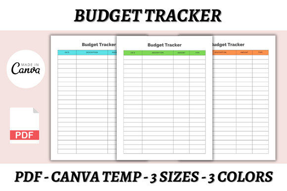 Master Your Finances with a Editable Budget Tracker Canva Template