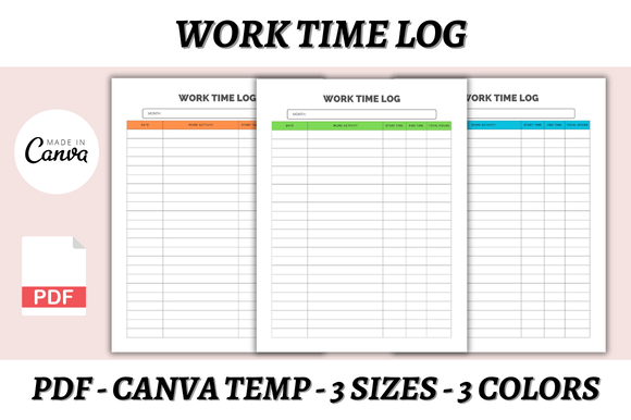 Master Your Schedule with a Flexible Work Time Log Canva Template