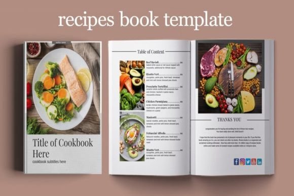 Organize Your Culinary Creations with the Recipe Book Template for Canva