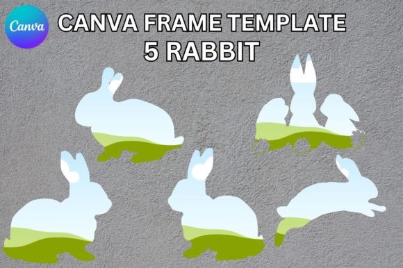 Rabbit Canva Frame Template: Instant Design Versatility