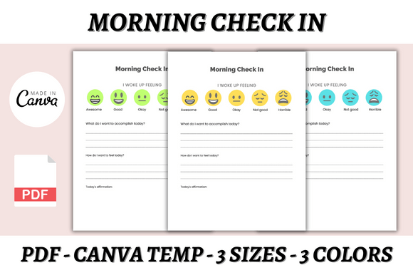 Streamline Your Day with the Morning Check In Canva Template